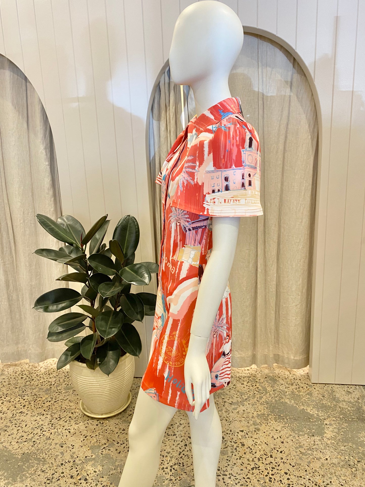 Leo Lin Brooke Shirt Sleeve Mini Dress - Size 6