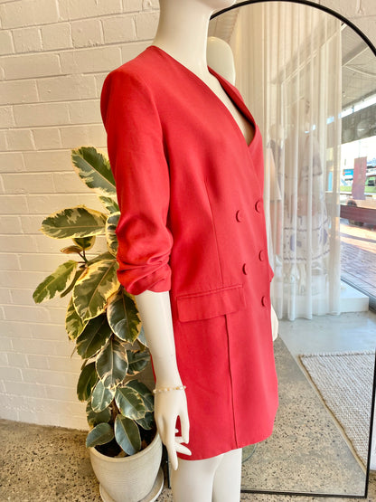 Viktoria and Woods Red Adriatic Blazer Dress - Size 1 (10)