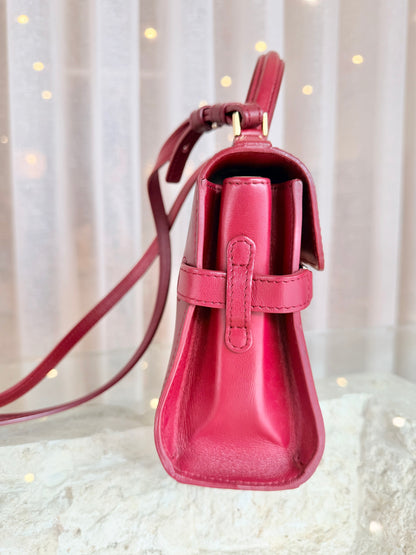 Delvaux Tempete Prune Leather Small Satchel Bag