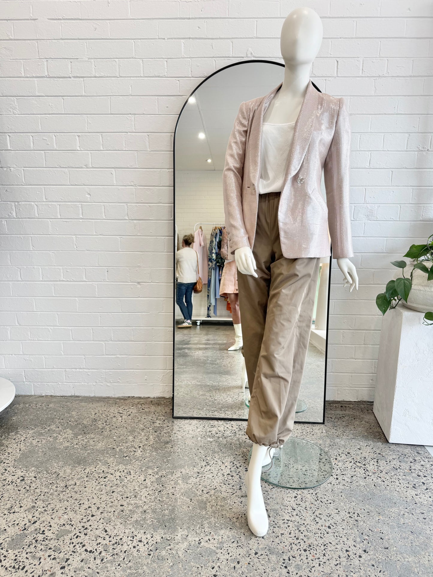 Sass & Bide 'Oasis' Blazer in Pink Metallic - Size 8