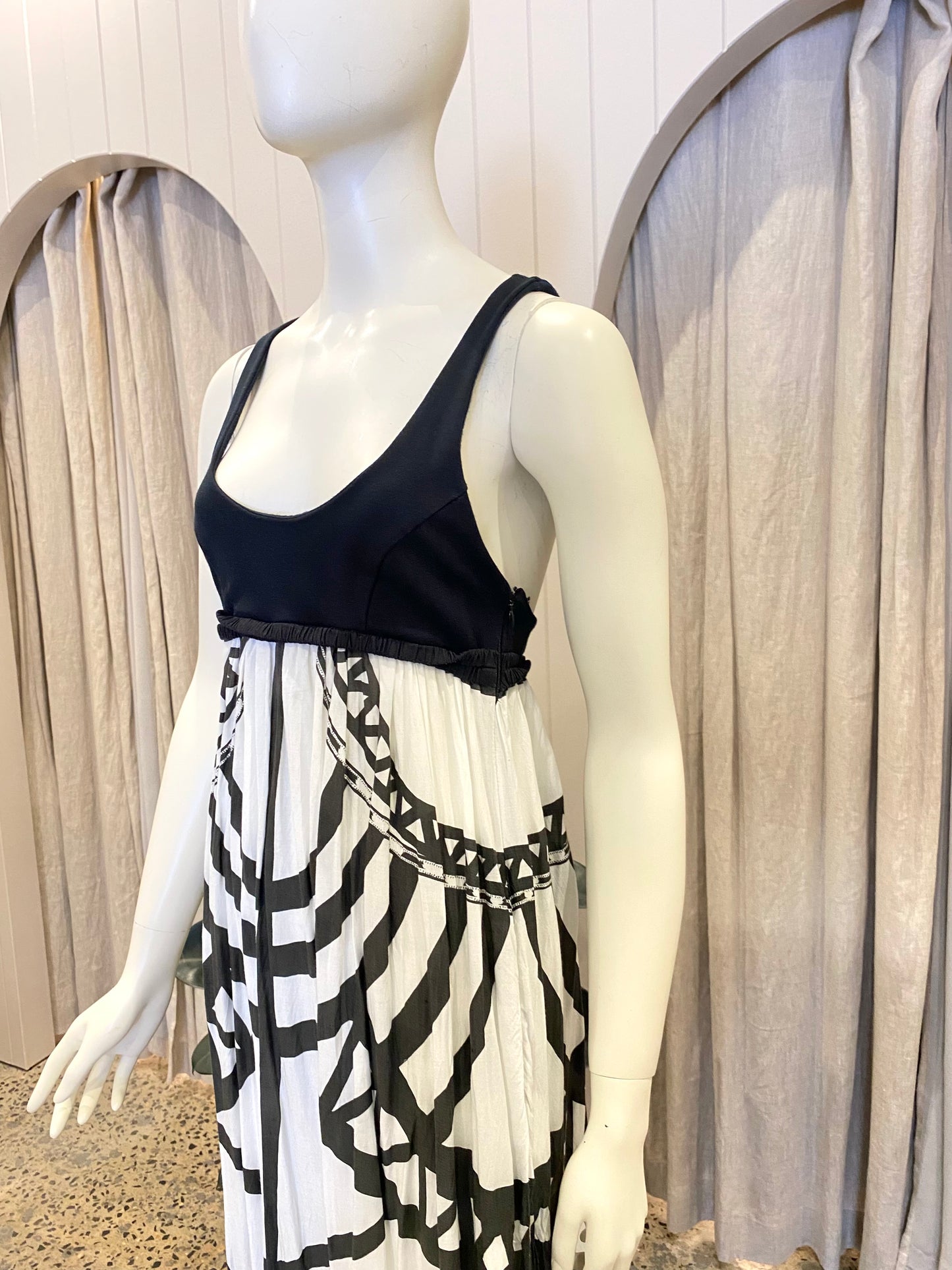 Sass and Bide Black Tank Maxi Dress - Size 8