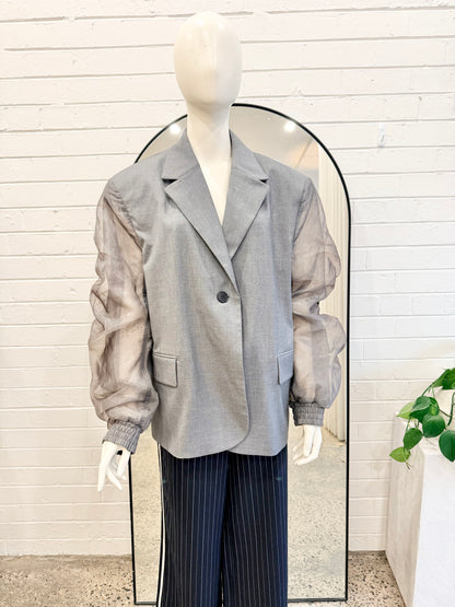 Camilla & Marc 'Zephyr' Bomber Blazer in Grey - Size M/L (14)