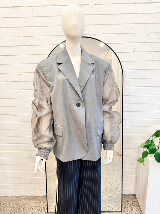 Camilla & Marc 'Zephyr' Bomber Blazer in Grey - Size M/L (14)
