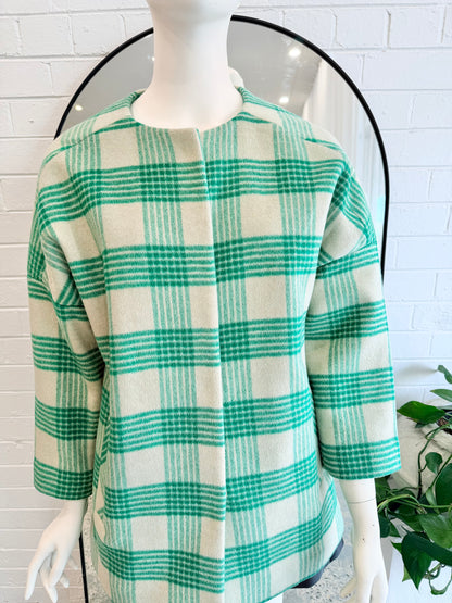 Gorman Green and Cream Mel Check Coat - Size 8