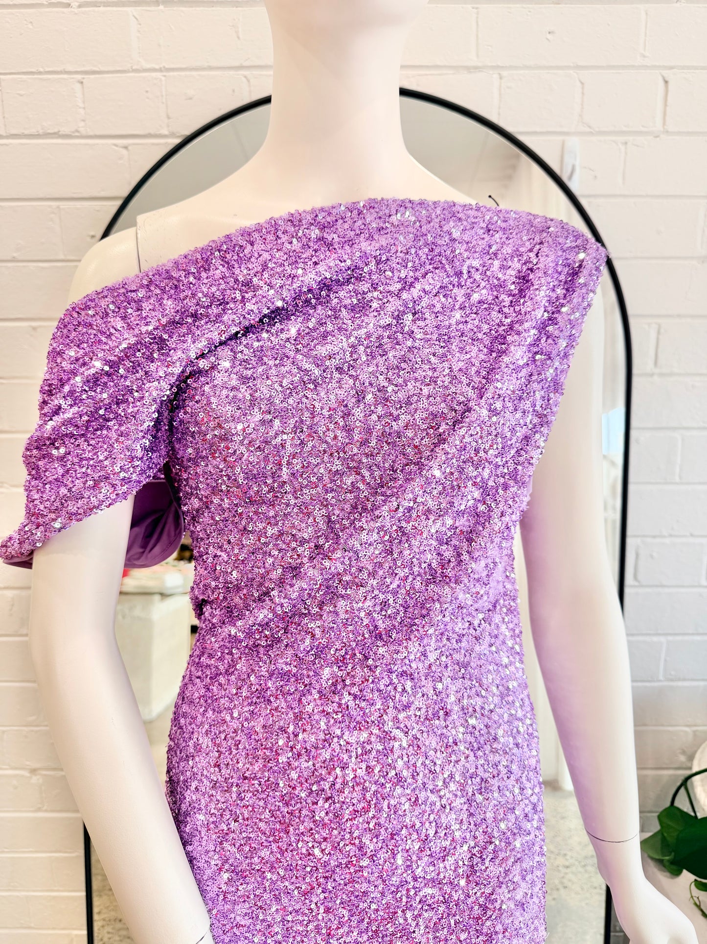 Significant Other Sequin Mini Dress in Purple - Size 8