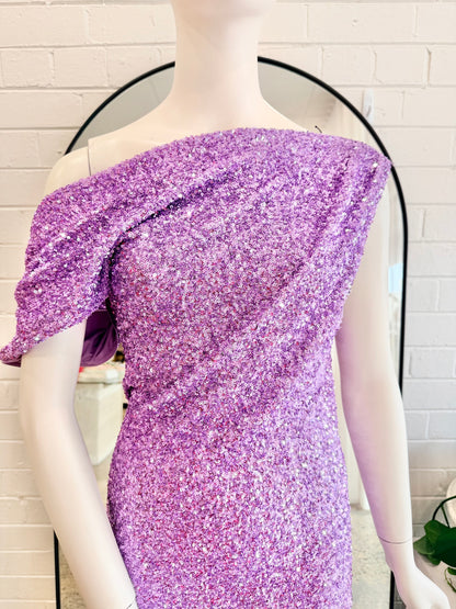 Significant Other Sequin Mini Dress in Purple - Size 8