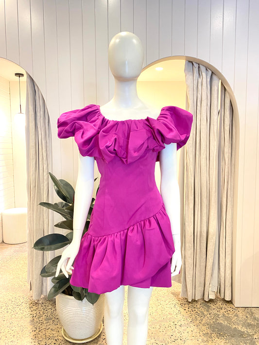 ELLIATT Abba Dress in Fuchsia - Size L (12)
