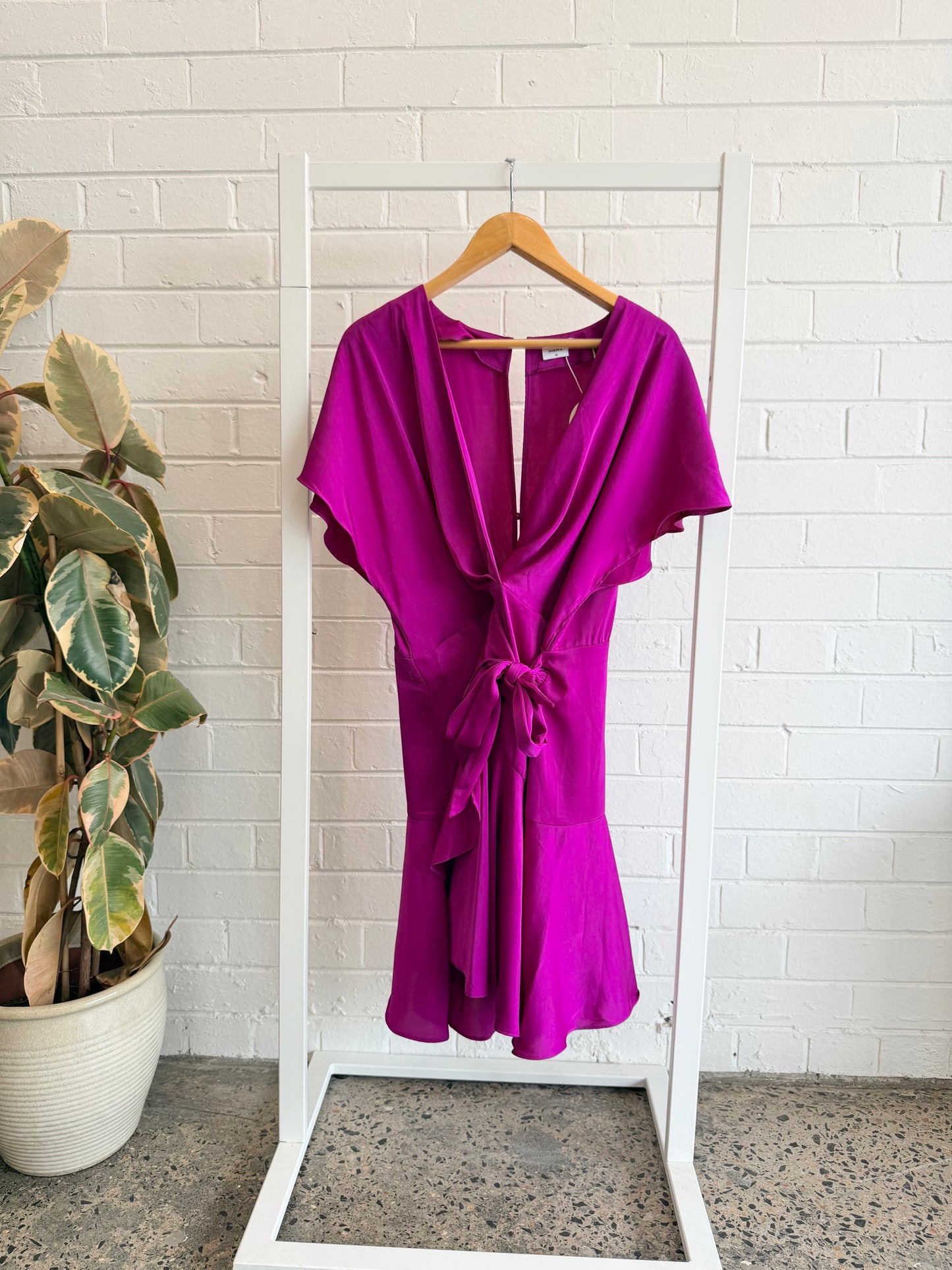 Sheike Magenta Torri Mini Dress - Size 18