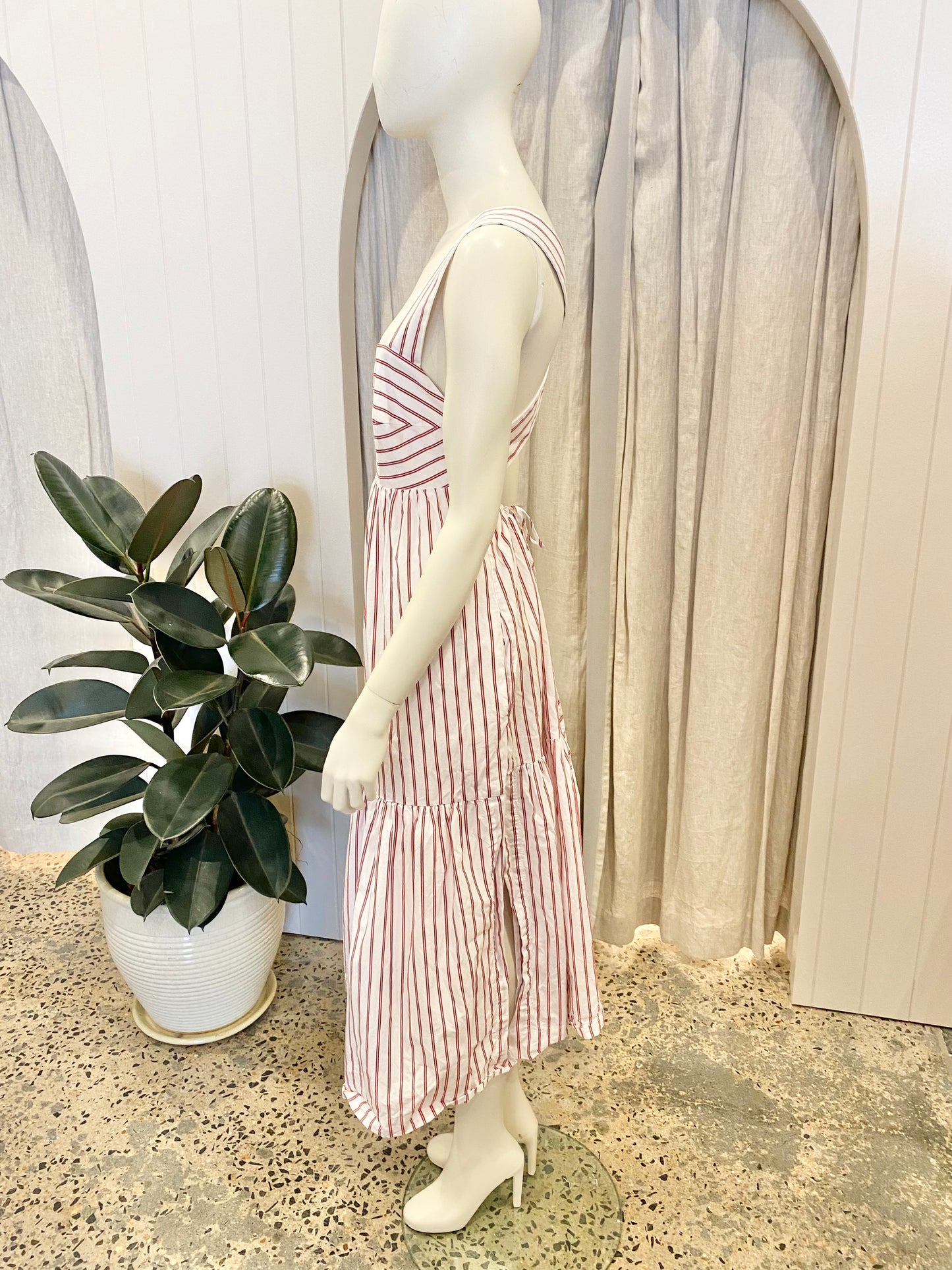 Shona Joy Crossback Midi Dress - Size 12
