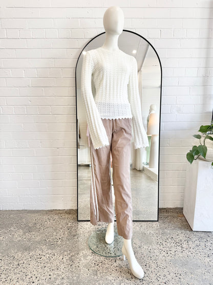 Kivari White Logan Knit Top - Size 8