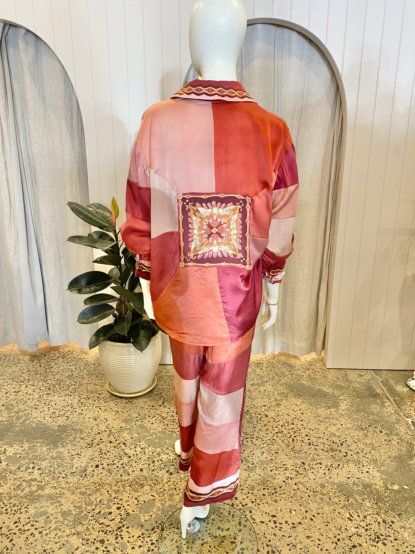 Antipodean Silk Shirt and Pant Set - Size 8