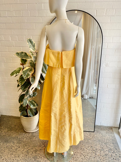 AJE 'Shallows' Gown in Marigold Yellow - Size 10