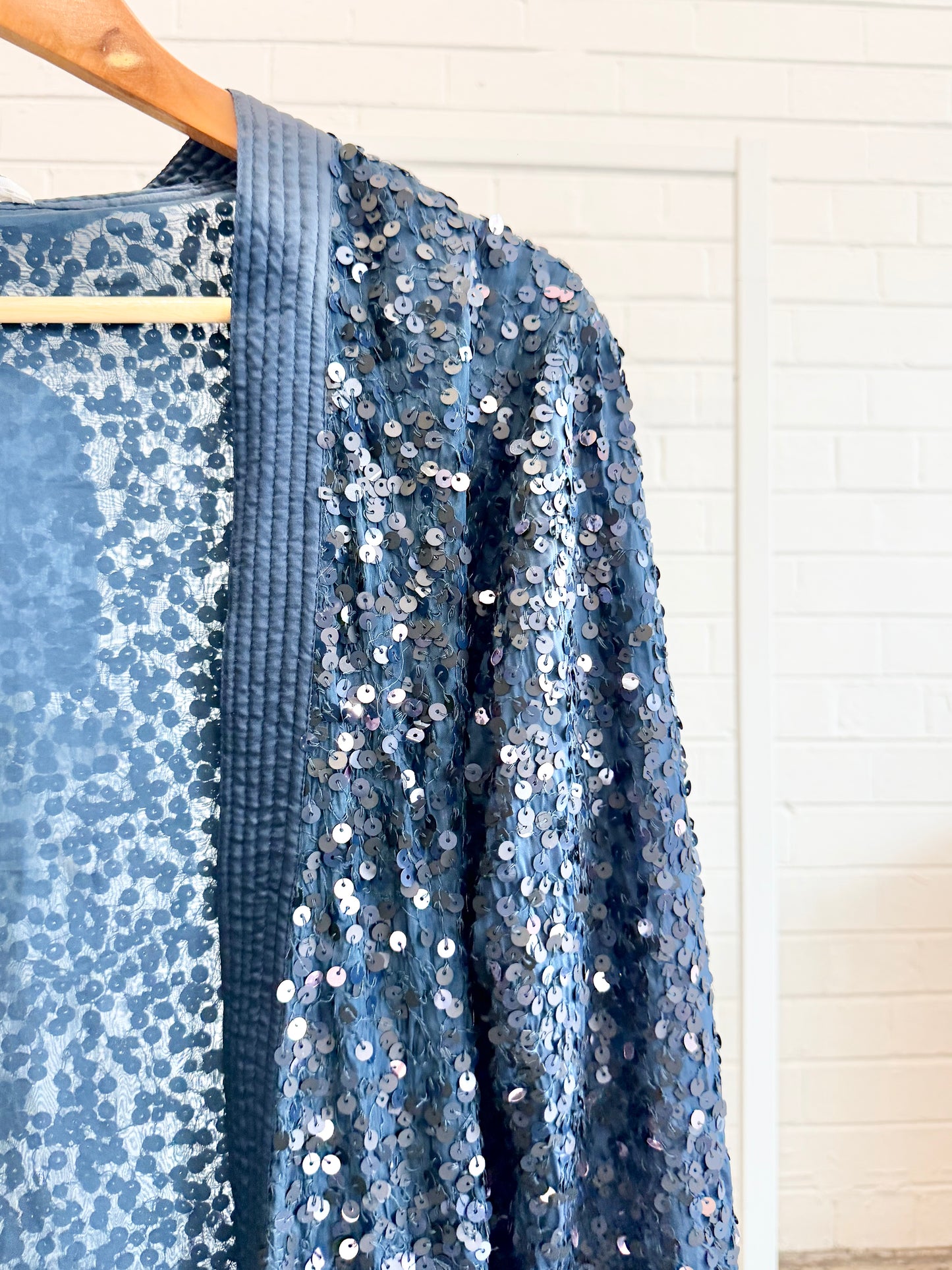 Flannel Navy All That Glitters Jacket - Size 0 (6 - 8)