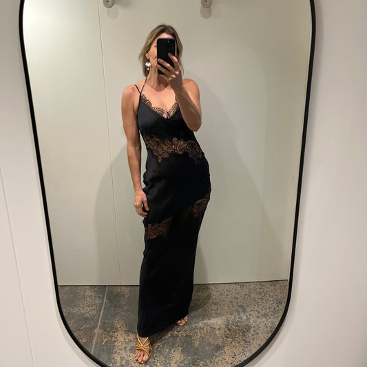 Shona Joy Jamila Lace Maxi Dress - Size 8