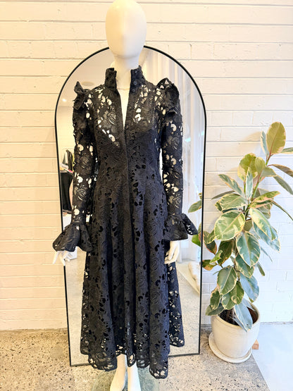 Leo Lin 'Aliyah' Butterfly Sleeve Lace Dress - Size 8