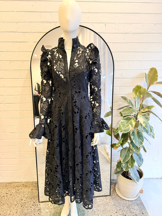 Leo Lin 'Aliyah' Butterfly Sleeve Lace Dress - Size 8