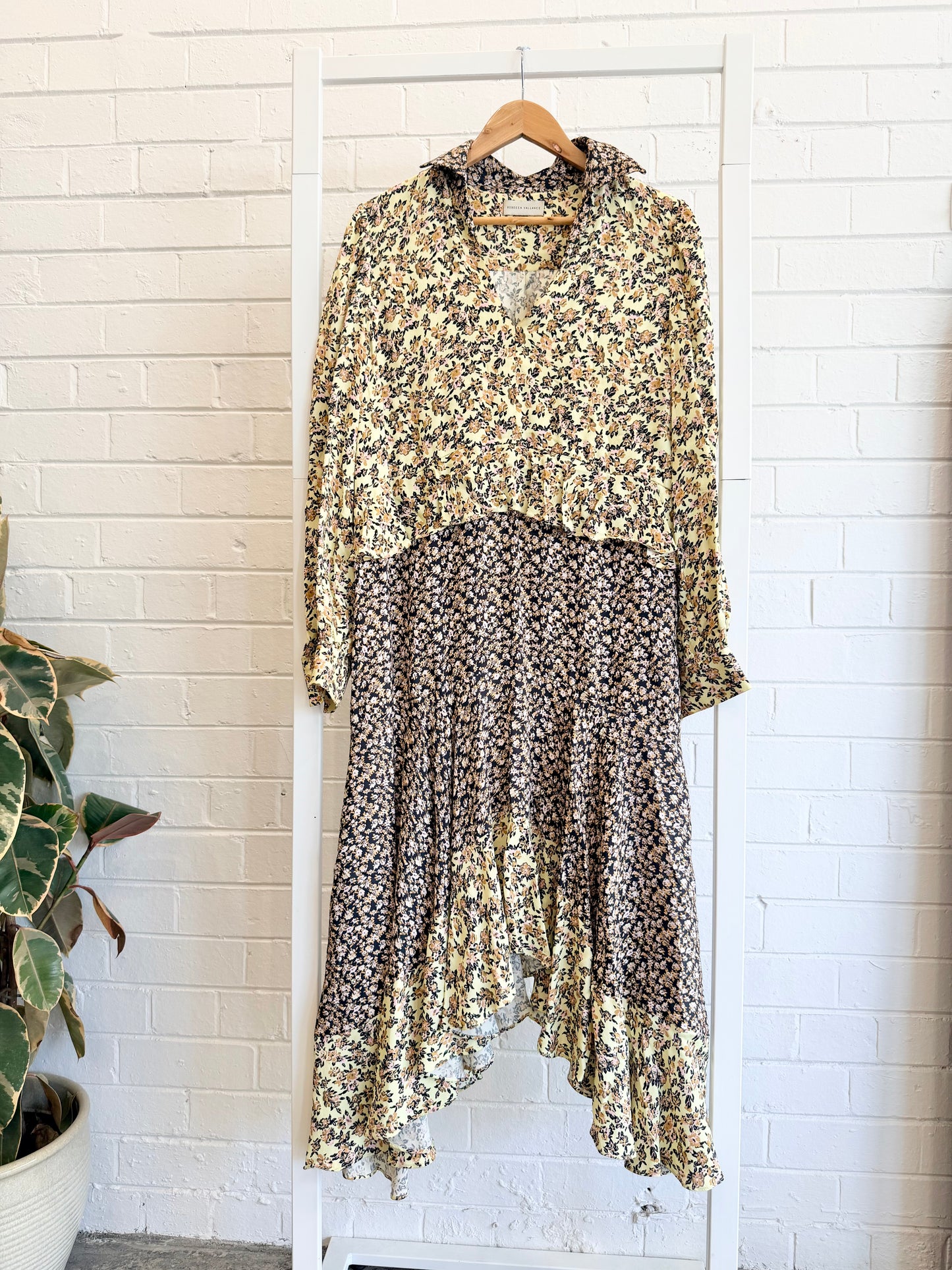 Rebecca Valllance Ellie Long Sleeve Midi Dress - Size 12