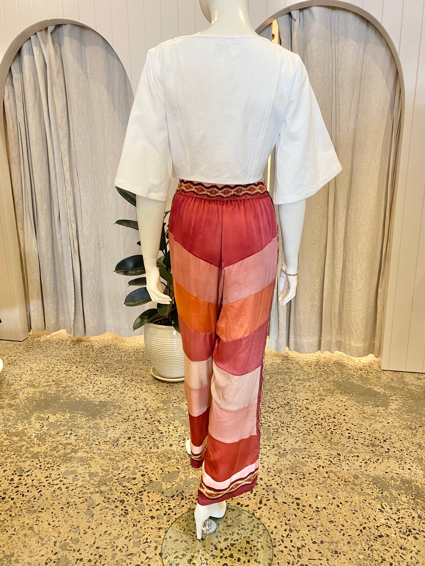 Antipodean Silk Shirt and Pant Set - Size 8