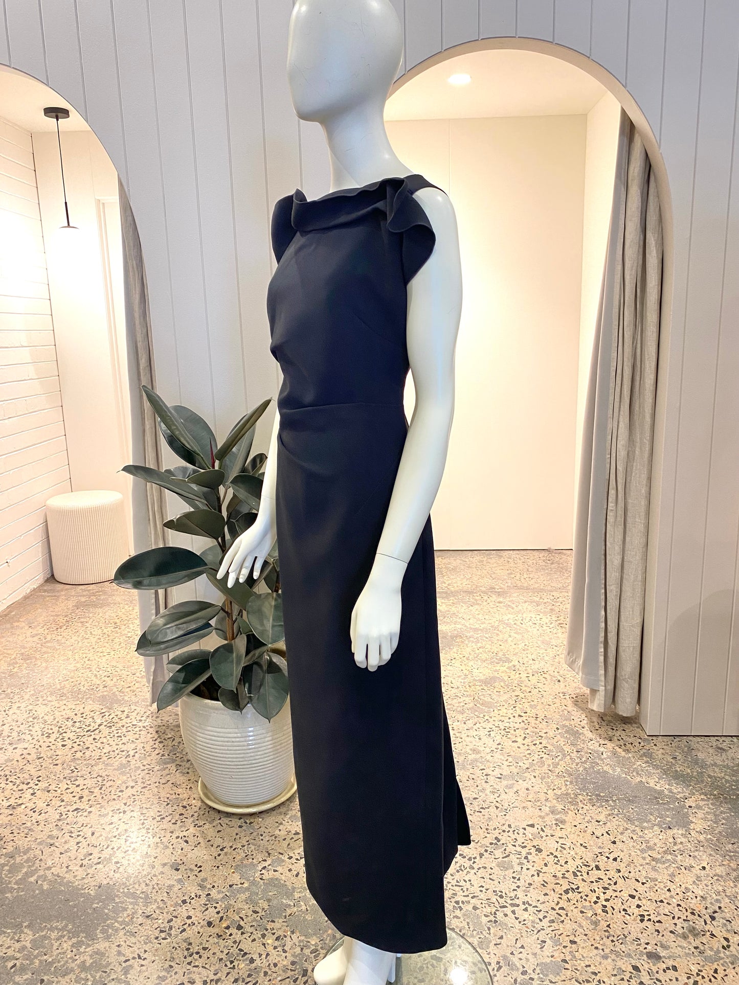 ACLER Warfield Midi Dress in Black - Size 14