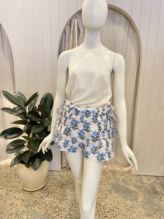Agua Janeiro Floral Print Shorts - Size 8