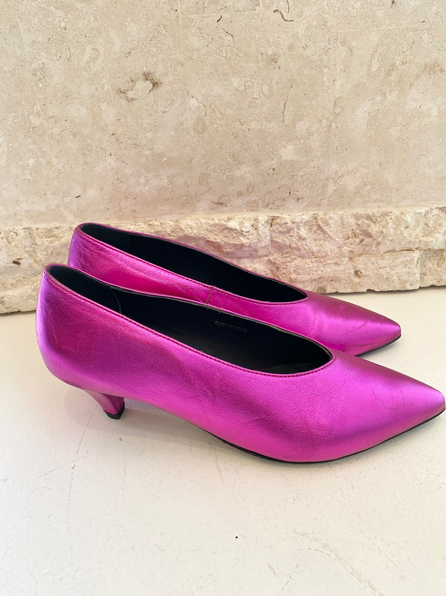 Bocage Pink Metallic Pumps - Size 38