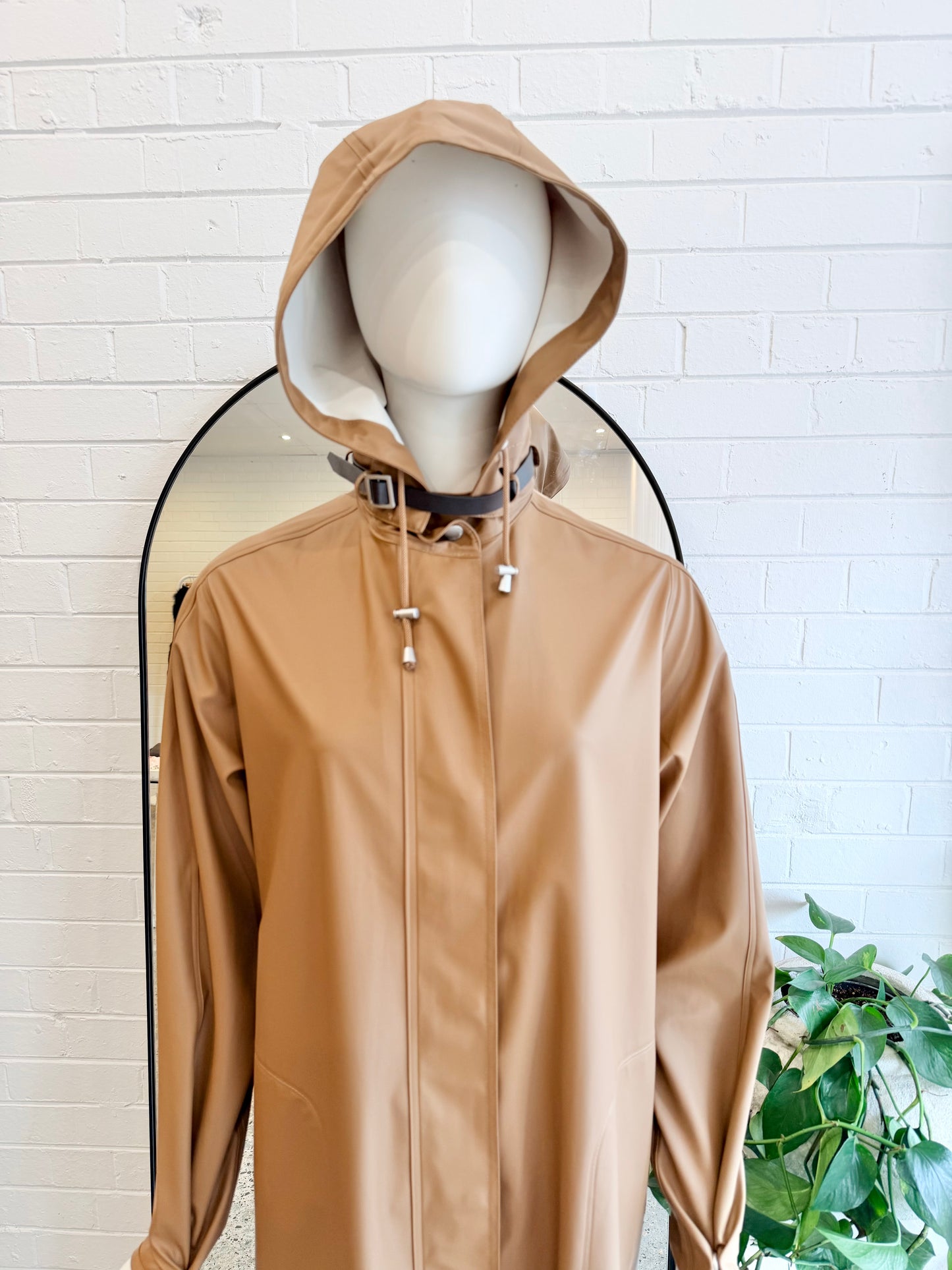 Isle Jacobsen Golden Brown Raincoat  - Size 36 (8)