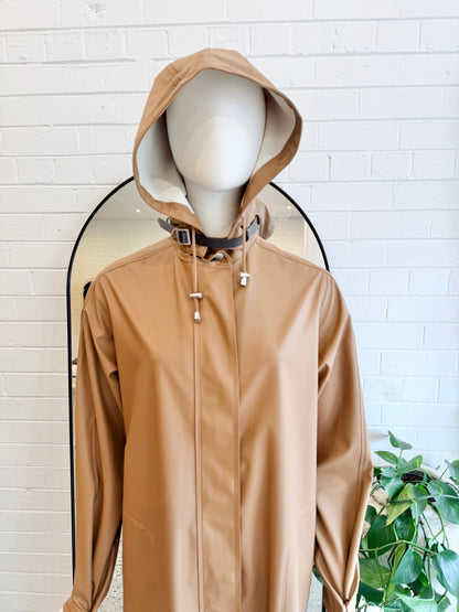 Isle Jacobsen Golden Brown Raincoat  - Size 36 (8)
