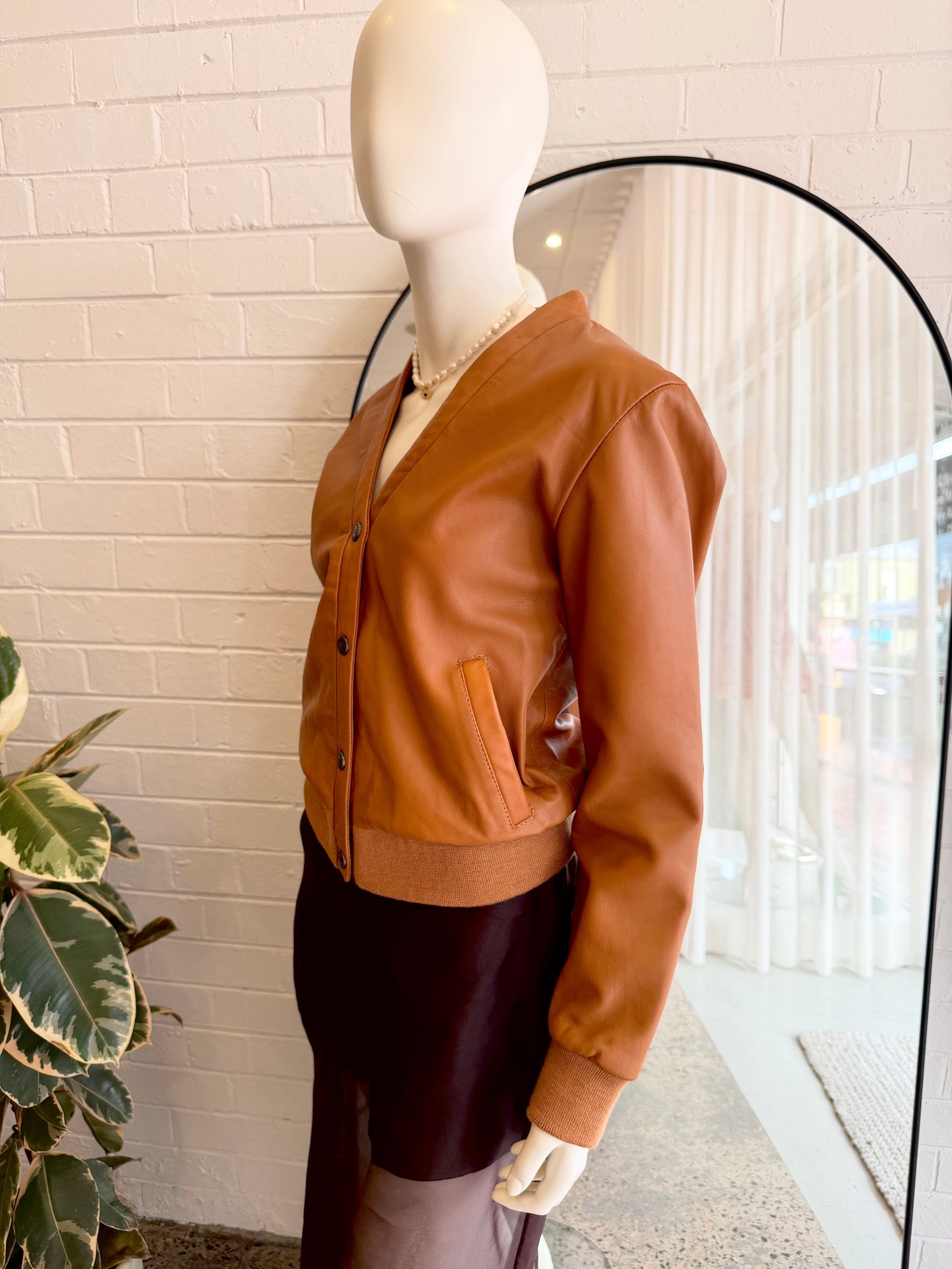 Wanderer Londoner Leather Cardigan/Jacket - Size 10
