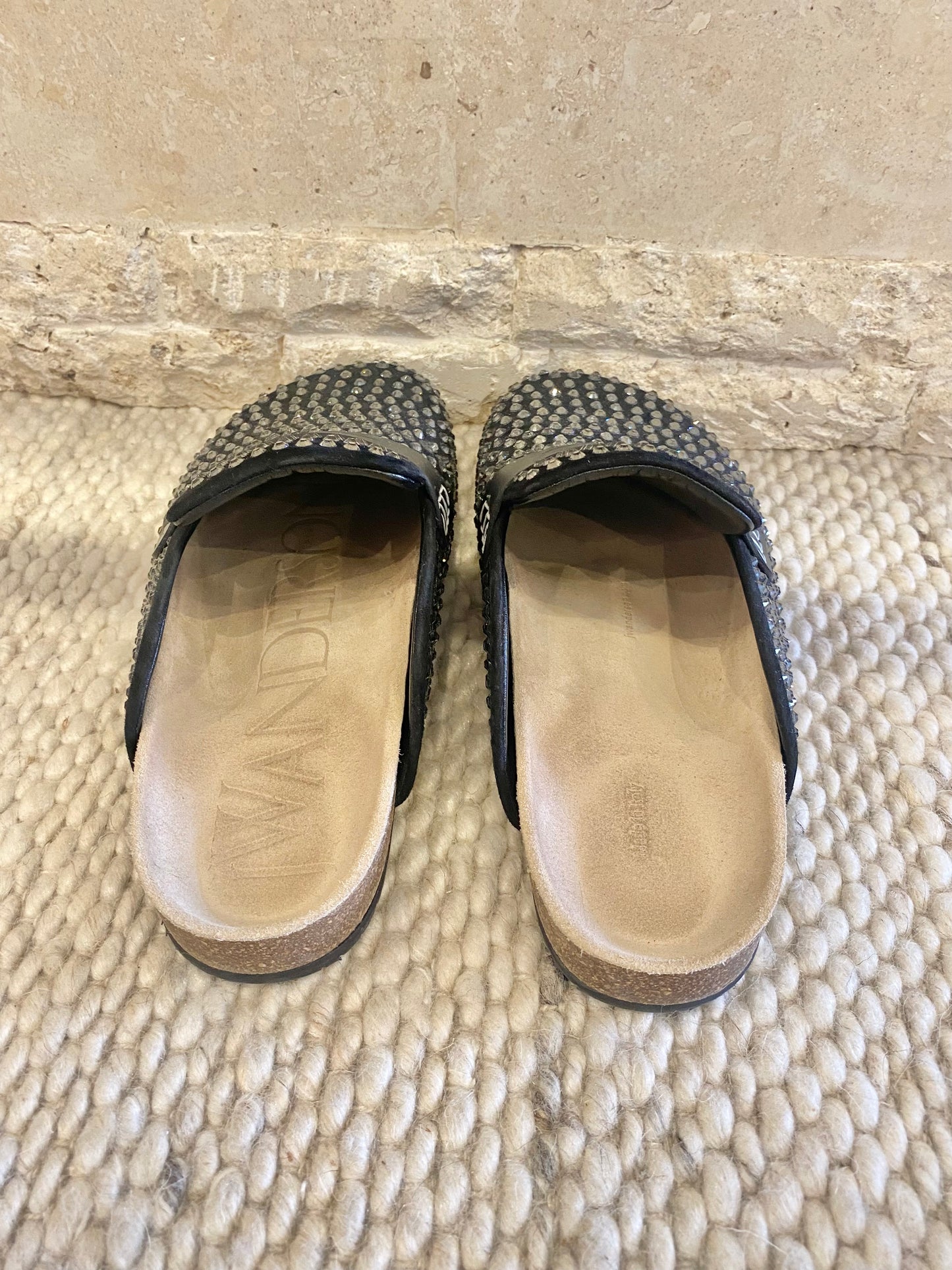 JW Anderson Crystal Suede Mules - Size 38