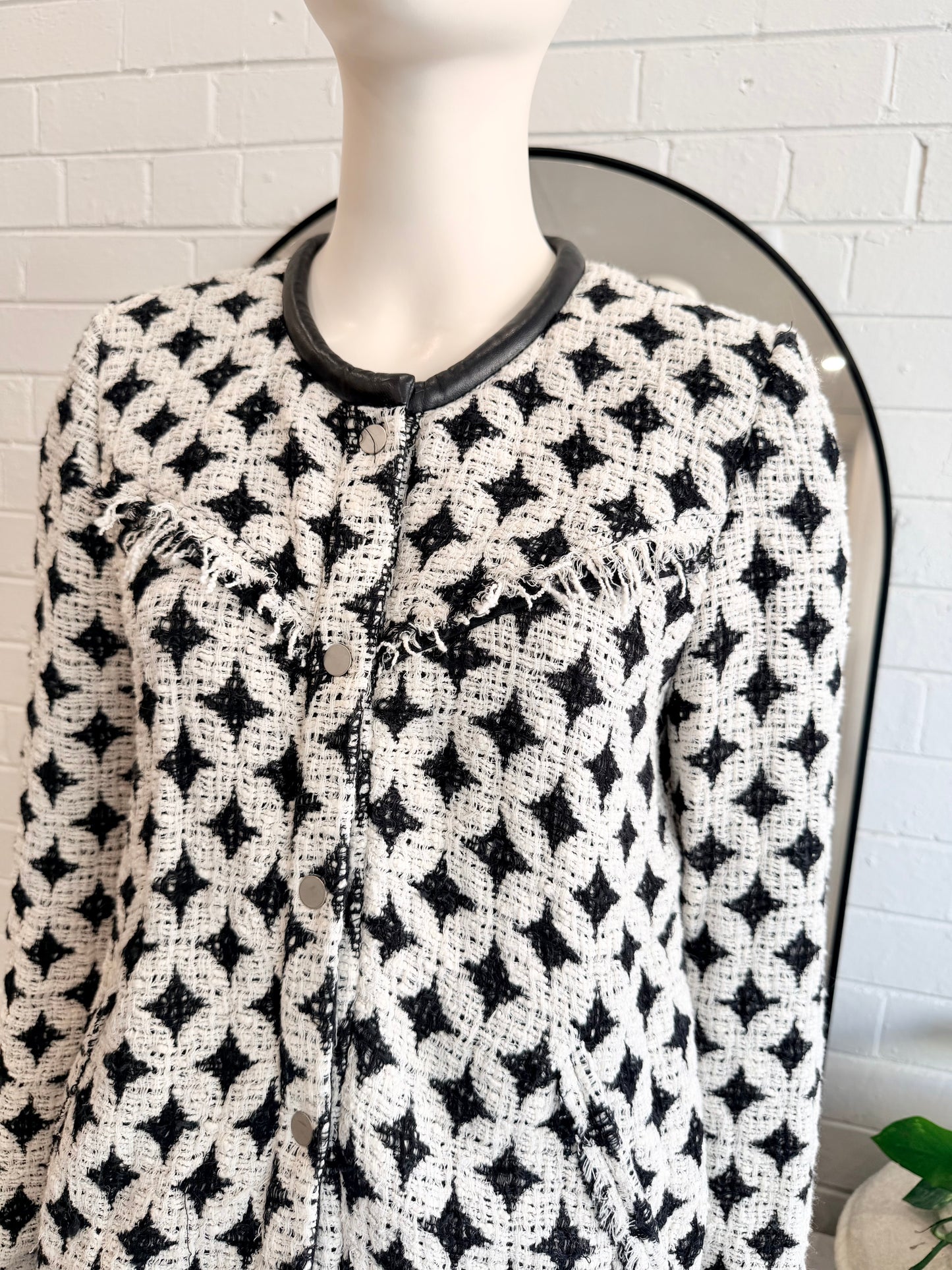 IRO Black and White Handi Jacket - Size 40 (10)