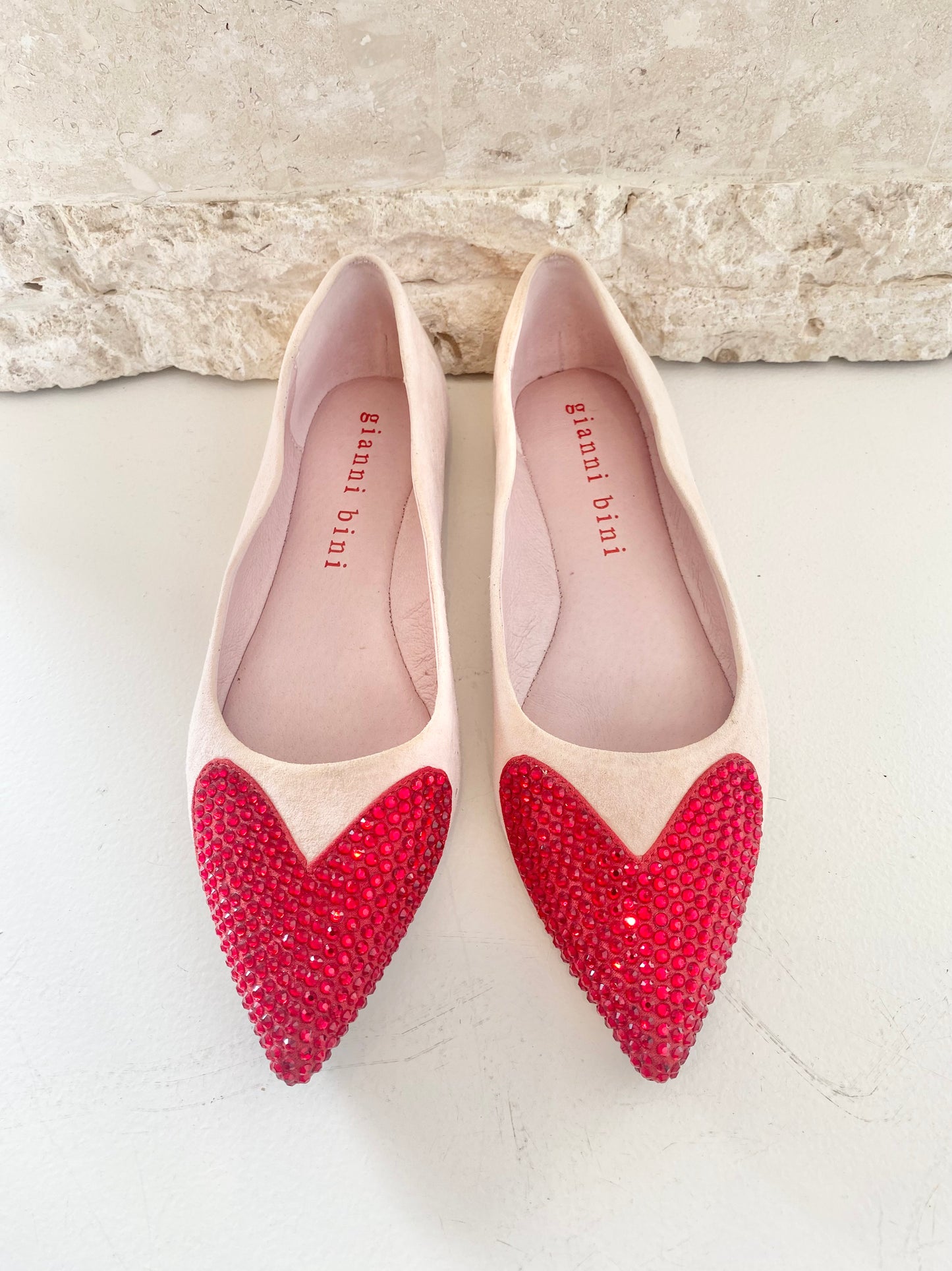 Gianni Bini Ruby Heart Ballet Flats - Size 39