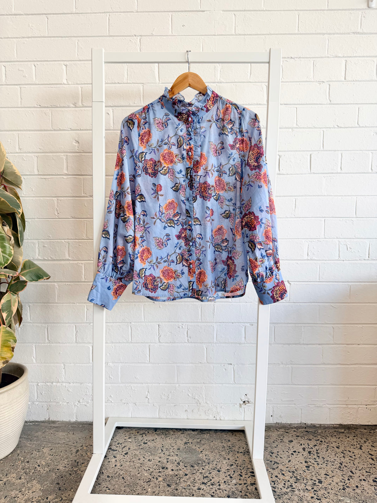 Zoe Kratzmann Twilight Bloom Brim Blouse - Size 1 (8)