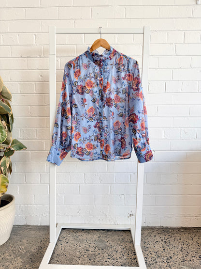 Zoe Kratzmann Twilight Bloom Brim Blouse - Size 1 (8)
