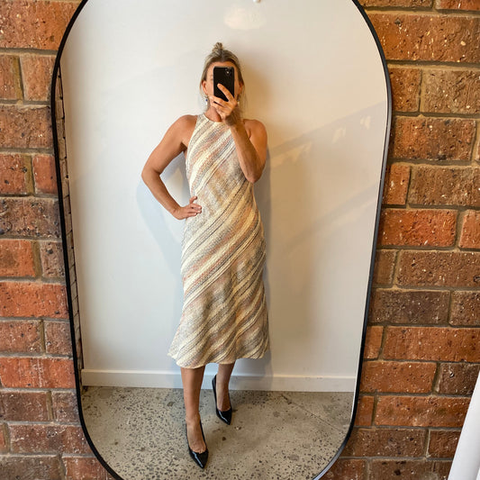 Scanlan Theodore Tweed Midi Dress - Size 10