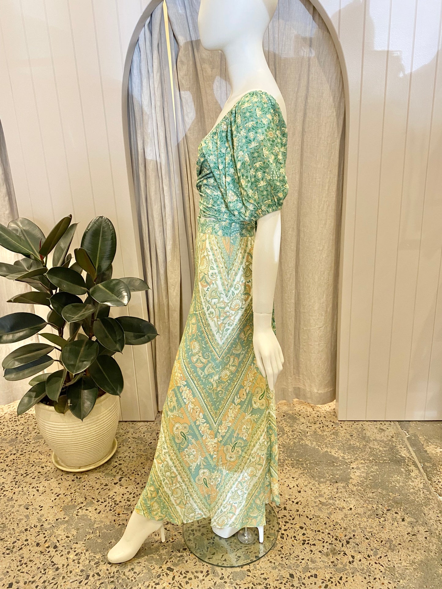 Spell 'Madame Peacock' Tie Top - Size Small (8/10)