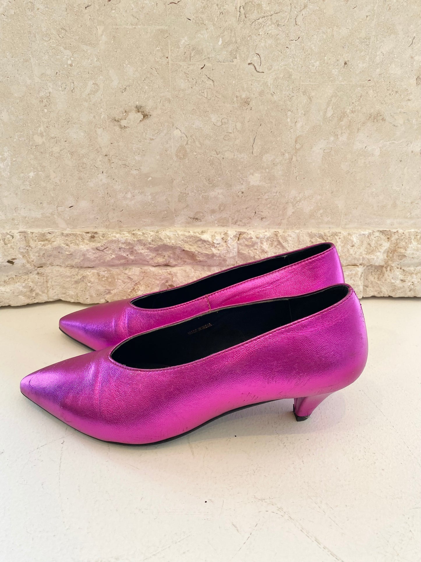 Bocage Pink Metallic Pumps - Size 38