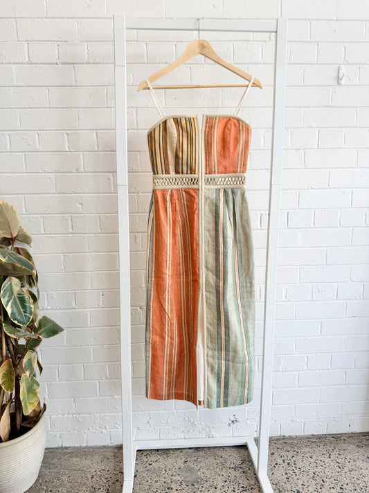 Antipodean Beach Club Strapless Midi Dress - Size 10 (small fit)