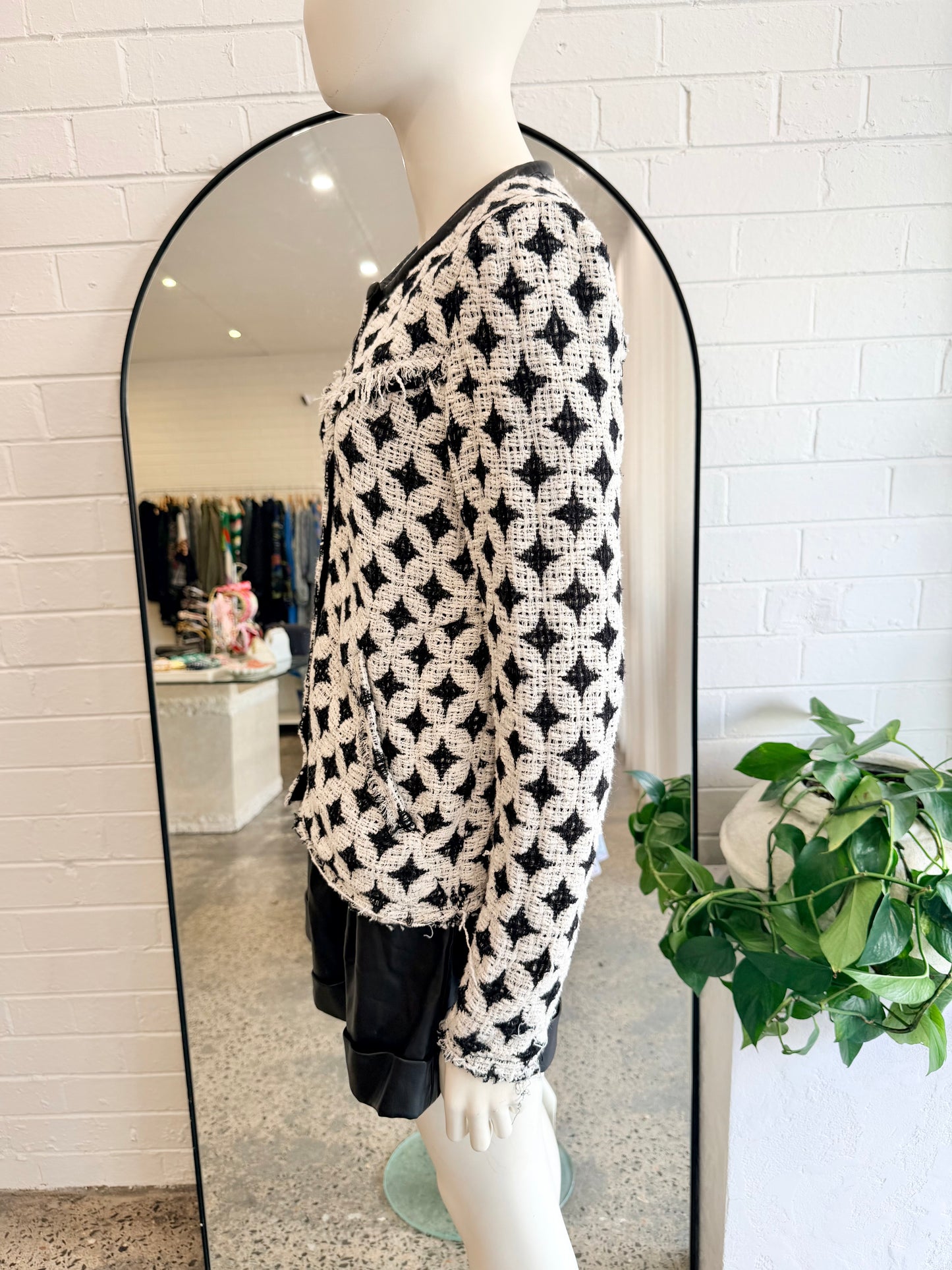 IRO Black and White Handi Jacket - Size 40 (10)