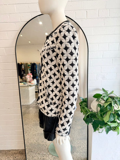 IRO Black and White Handi Jacket - Size 40 (10)