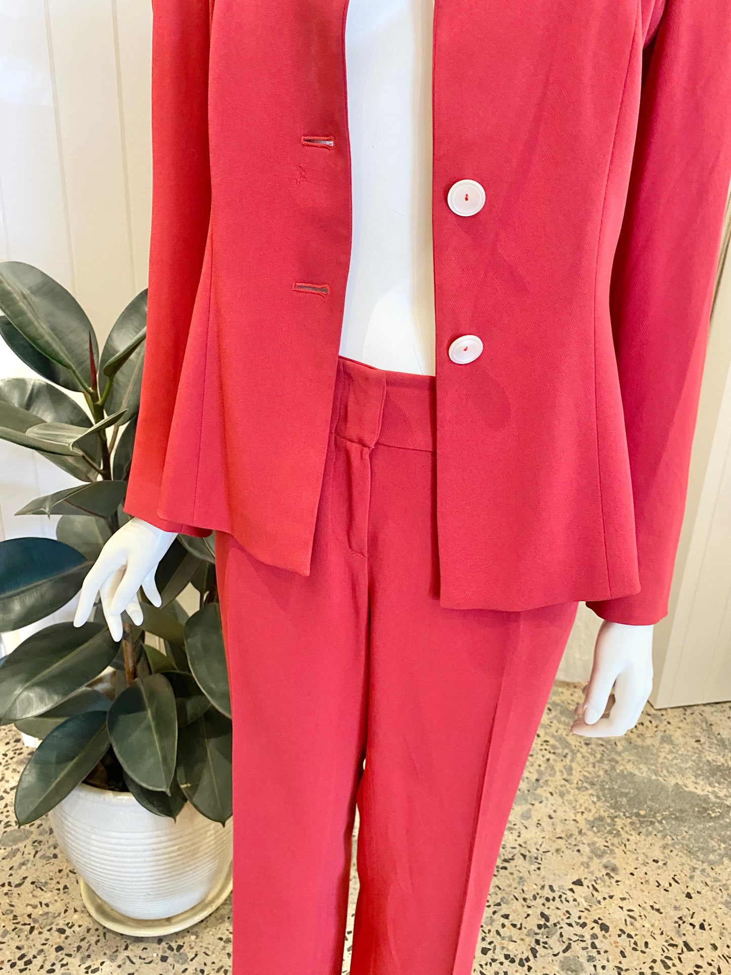 MAX MARA Vintage Power Suit in Red - Size 12