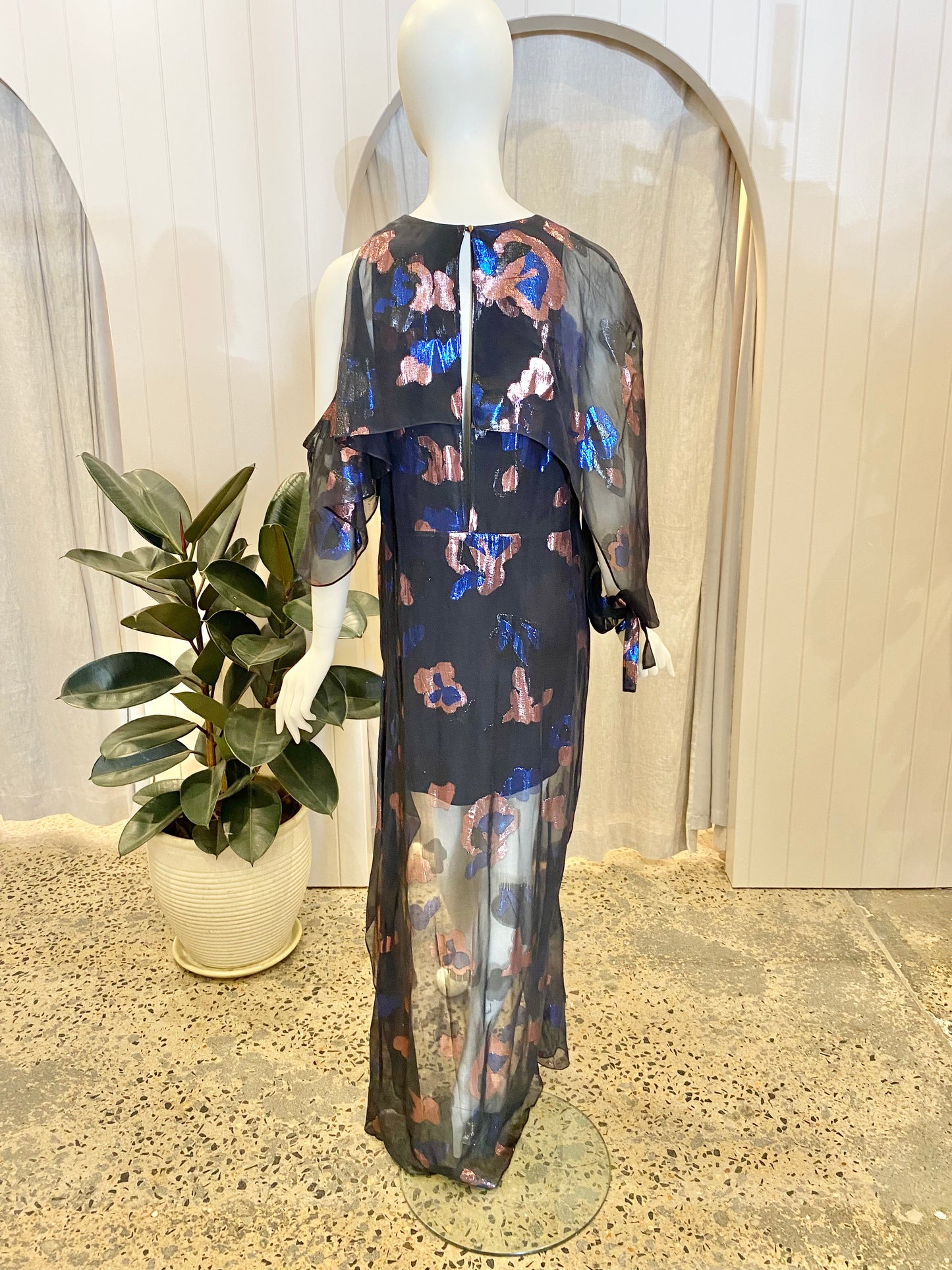 Sass & Bide Metallic Print Dress - Size 12