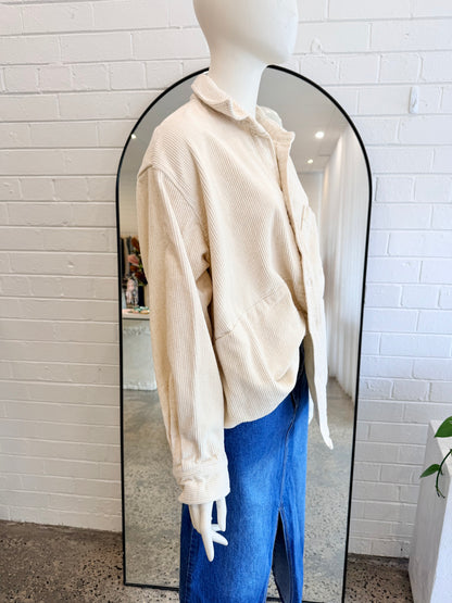Blanca Cream Calias Cord Shirt - Size 12 - 14
