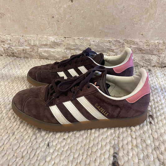 Adidas Gazelle Shadow Brown/Pink - Size US8 / UK 6.5 / EU 40