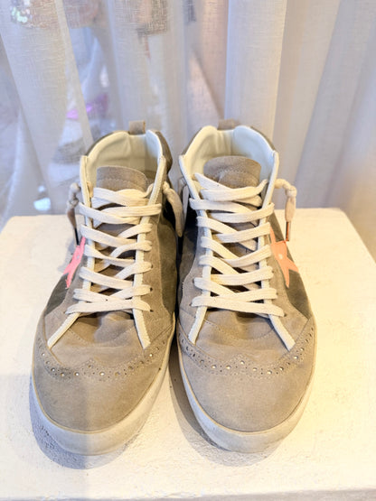 Golden Goose Dove Superstar Penster Half Fox Sneakers - Size 42