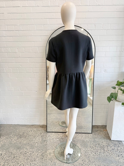 Louis Vuitton Wool Blend Mini Dress in Black - Size 42 (12-14)