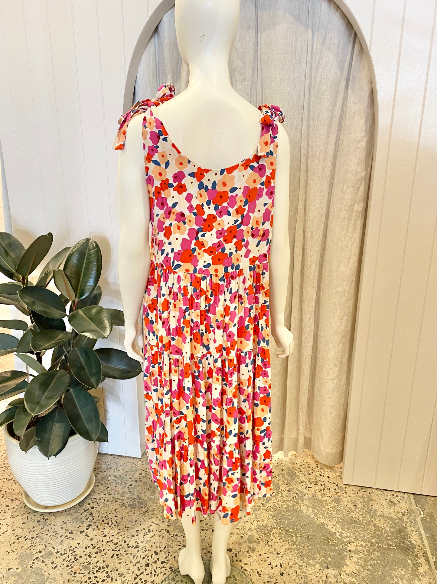 Mister Zimi Floral Midi Dress - Size 14