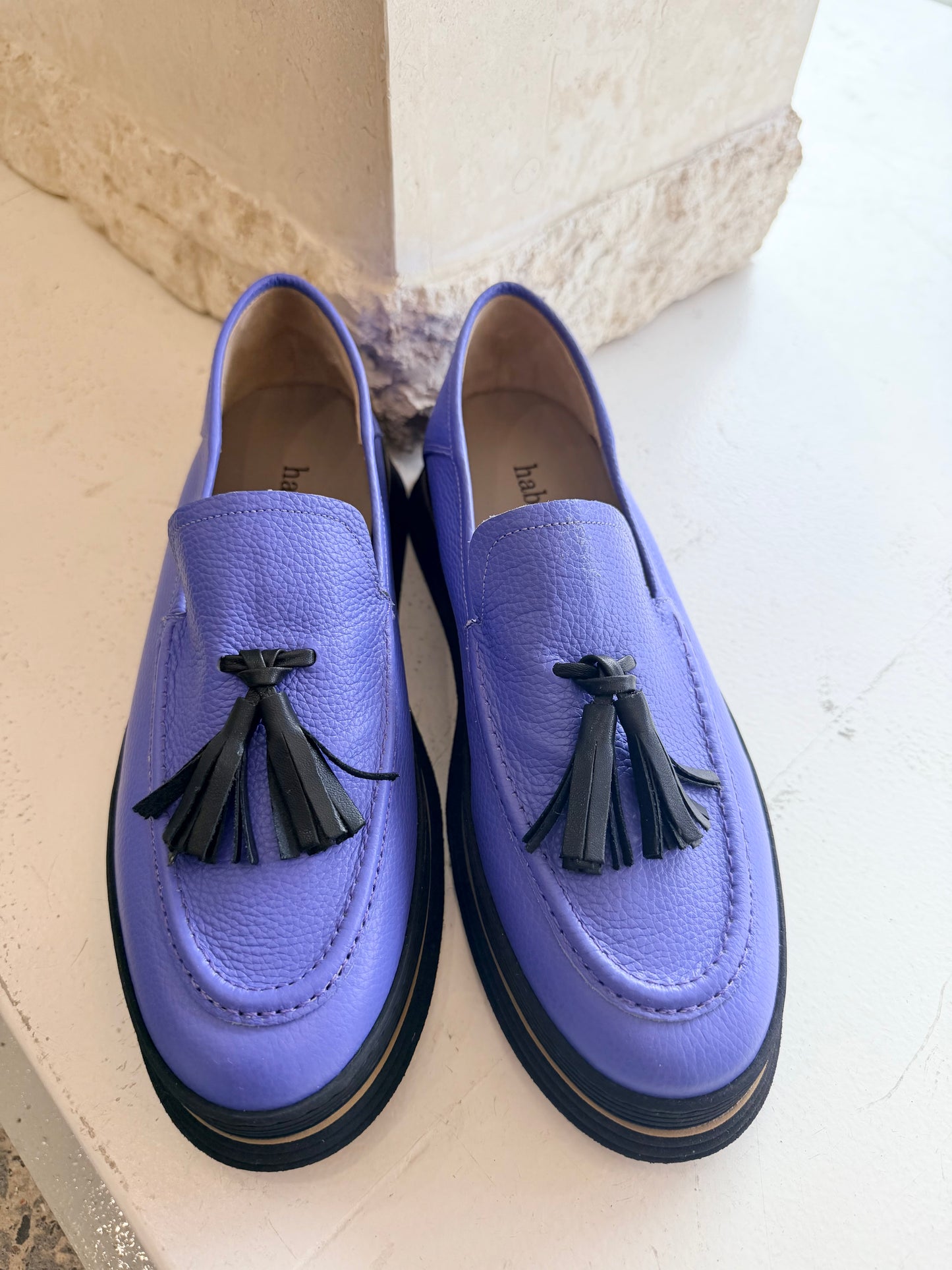 Habbot Cobalt Harola Leather Loafers - Size 39