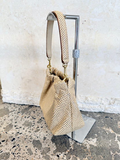 Deadly Ponies Python Macadamia Mr Cinch Mini Bag