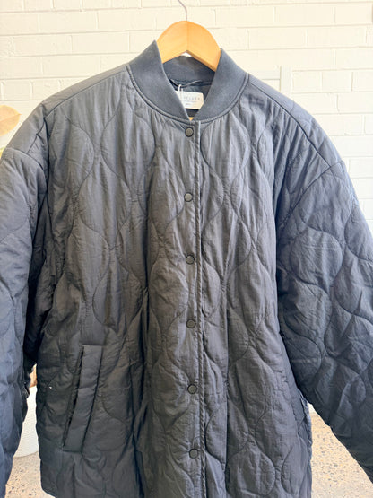 Nude Lucy Kyla Quilted Jacket in Black, in a size M/L (AU 10-12)