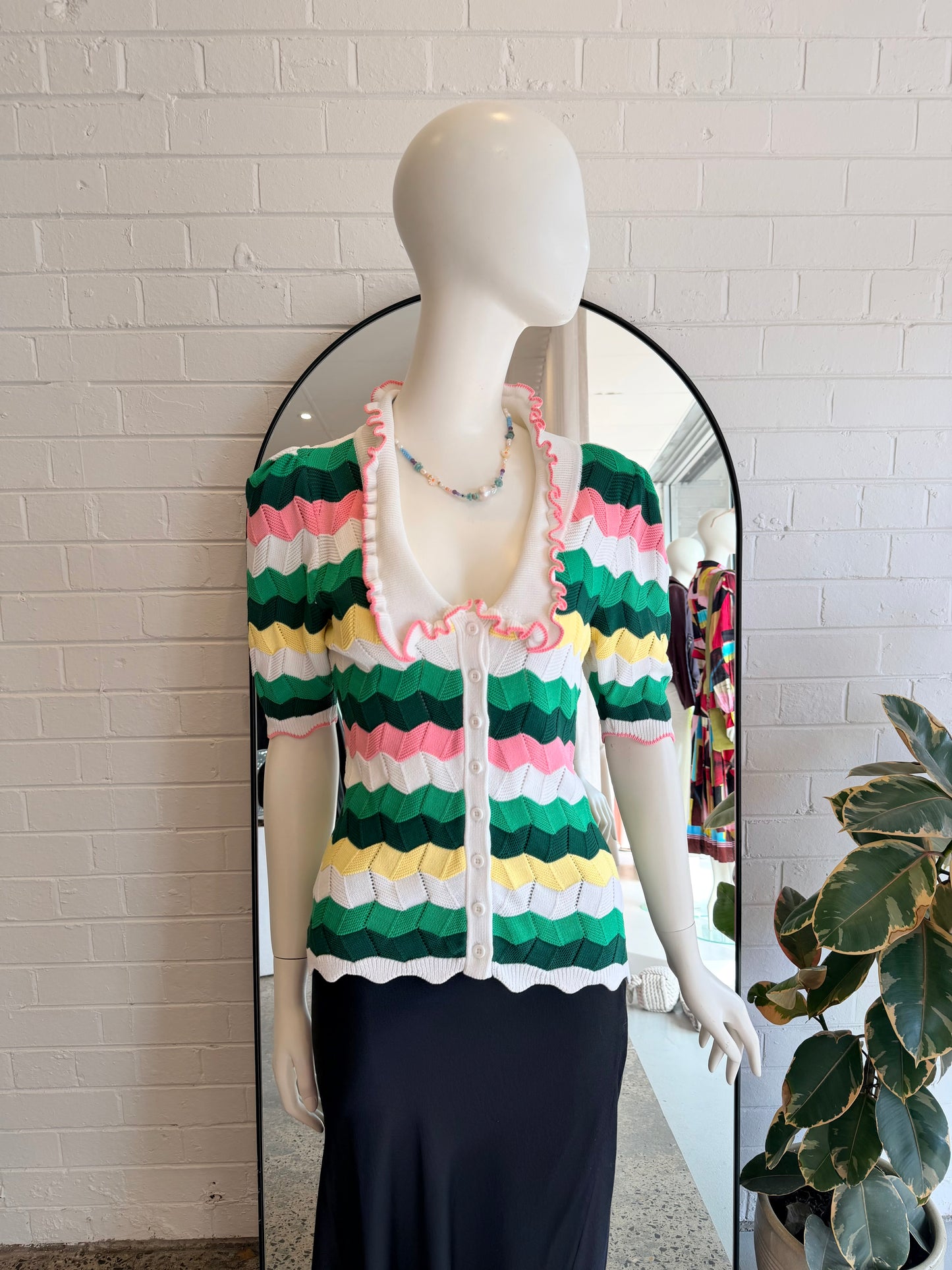 Steele Tori Knit Collared Shirt - Size M